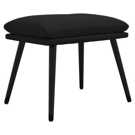 vidaXL Poggiapiedi Nero 45x30x35 cm in Microfibra