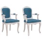 vidaXL Sedie da Pranzo 2 pz Blu 62x59,5x100,5 cm in Velluto vidaXL Sedie da Pranzo 2 pz Blu 62x59,5x100,5 cm in Velluto