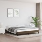 vidaXL Giroletto senza Materasso Marrone Scuro 180x200 cm Tessuto vidaXL Giroletto senza Materasso Marrone Scuro 180x200 cm Tessuto