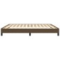 vidaXL Giroletto senza Materasso Marrone Scuro 180x200 cm Tessuto vidaXL Giroletto senza Materasso Marrone Scuro 180x200 cm Tessuto