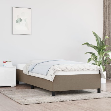 vidaXL Giroletto senza Materasso Tortora 90x190 cm Tessuto