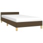 vidaXL Giroletto senza Materasso Marrone Scuro 90x200 cm Tessuto