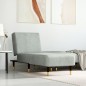 vidaXL Chaise Longue in Velluto Grigio Chiaro vidaXL Chaise Longue in Velluto Grigio Chiaro