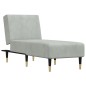 vidaXL Chaise Longue in Velluto Grigio Chiaro vidaXL Chaise Longue in Velluto Grigio Chiaro