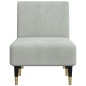 vidaXL Chaise Longue in Velluto Grigio Chiaro vidaXL Chaise Longue in Velluto Grigio Chiaro
