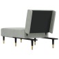 vidaXL Chaise Longue in Velluto Grigio Chiaro vidaXL Chaise Longue in Velluto Grigio Chiaro