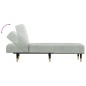 vidaXL Chaise Longue in Velluto Grigio Chiaro vidaXL Chaise Longue in Velluto Grigio Chiaro