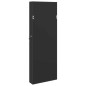 vidaXL Armadio Portagioie con Specchio a Muro Nero 37,5x10x106 cm vidaXL Armadio Portagioie con Specchio a Muro Nero 37,5x10x106 cm