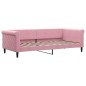 vidaXL Letto da Giorno Rosa 90x200 cm in Velluto vidaXL Letto da Giorno Rosa 90x200 cm in Velluto