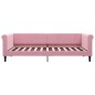 vidaXL Letto da Giorno Rosa 90x200 cm in Velluto vidaXL Letto da Giorno Rosa 90x200 cm in Velluto