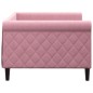 vidaXL Letto da Giorno Rosa 90x200 cm in Velluto vidaXL Letto da Giorno Rosa 90x200 cm in Velluto