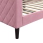 vidaXL Letto da Giorno Rosa 90x200 cm in Velluto vidaXL Letto da Giorno Rosa 90x200 cm in Velluto