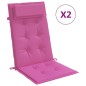 vidaXL Cuscini per Sedia con Schienale Alto 2pz Rosa in Tessuto Oxford vidaXL Cuscini per Sedia con Schienale Alto 2pz Rosa in Tessuto Oxford
