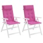 vidaXL Cuscini per Sedia con Schienale Alto 2pz Rosa in Tessuto Oxford vidaXL Cuscini per Sedia con Schienale Alto 2pz Rosa in Tessuto Oxford