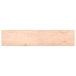 vidaXL Piano per Tavolo 180x40x(2-6) cm Rovere Non Trattato Bordi Vivi