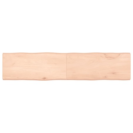 vidaXL Piano per Tavolo 180x40x(2-6) cm Rovere Non Trattato Bordi Vivi