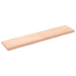 vidaXL Piano per Tavolo 180x40x(2-6) cm Rovere Non Trattato Bordi Vivi