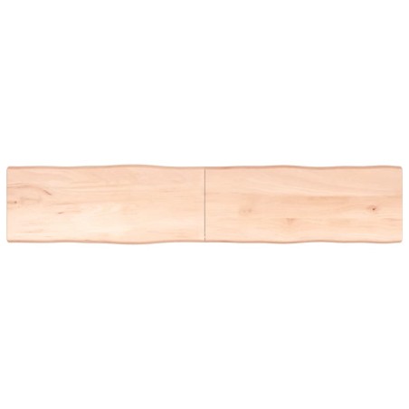 vidaXL Piano per Tavolo 200x40x(2-4) cm Rovere Non Trattato Bordi Vivi