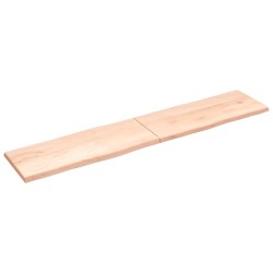 vidaXL Piano per Tavolo 200x40x(2-4) cm Rovere Non Trattato Bordi Vivi