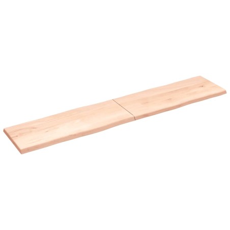 vidaXL Piano per Tavolo 200x40x(2-4) cm Rovere Non Trattato Bordi Vivi