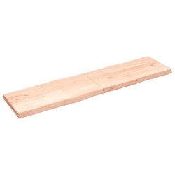 vidaXL Piano per Tavolo 200x50x6 cm in Rovere Non Trattato Bordi Vivi