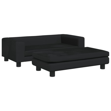 vidaXL Lettino per Cani con Estensione Nero 100x50x30 cm in Velluto