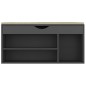 vidaXL Panca Portascarpe con Cuscino Grigio 104x30x49 cm in Truciolato vidaXL Panca Portascarpe con Cuscino Grigio 104x30x49 cm in Truciolato