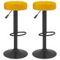  vidaXL Sgabelli da Bar 2 pz Giallo Senape in Velluto