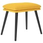 vidaXL Poggiapiedi Giallo Senape 45x29,5x35 cm in Tessuto