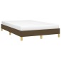 vidaXL Giroletto senza Materasso Marrone Scuro 120x200 cm Tessuto
