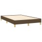 vidaXL Giroletto senza Materasso Marrone Scuro 120x200 cm Tessuto