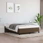 vidaXL Giroletto senza Materasso Marrone Scuro 140x200 cm Tessuto vidaXL Giroletto senza Materasso Marrone Scuro 140x200 cm Tessuto