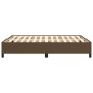 vidaXL Giroletto senza Materasso Marrone Scuro 140x200 cm Tessuto vidaXL Giroletto senza Materasso Marrone Scuro 140x200 cm Tessuto