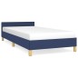 vidaXL Giroletto con Testiera Blu 100x200 cm in Tessuto vidaXL Giroletto con Testiera Blu 100x200 cm in Tessuto