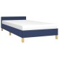 vidaXL Giroletto con Testiera Blu 100x200 cm in Tessuto vidaXL Giroletto con Testiera Blu 100x200 cm in Tessuto