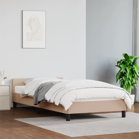 vidaXL Giroletto con Testiera Cappuccino 100x200 cm in Similpelle