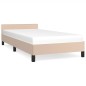 vidaXL Giroletto con Testiera Cappuccino 100x200 cm in Similpelle vidaXL Giroletto con Testiera Cappuccino 100x200 cm in Similpelle