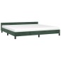 vidaXL Giroletto senza Materasso Verde Scuro 200x200 cm in Velluto