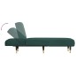 vidaXL Chaise Longue in Velluto Verde Scuro vidaXL Chaise Longue in Velluto Verde Scuro