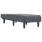 vidaXL Chaise Longue in Velluto Grigio Scuro vidaXL Chaise Longue in Velluto Grigio Scuro