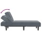 vidaXL Chaise Longue in Velluto Grigio Scuro vidaXL Chaise Longue in Velluto Grigio Scuro