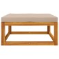vidaXL Poggiapiedi Giardino con Cuscino Tortora Legno Massello Acacia vidaXL Poggiapiedi Giardino con Cuscino Tortora Legno Massello Acacia