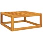 vidaXL Poggiapiedi Giardino con Cuscino Tortora Legno Massello Acacia vidaXL Poggiapiedi Giardino con Cuscino Tortora Legno Massello Acacia
