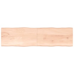vidaXL Piano per Tavolo 220x60x(2-4) cm Rovere Non Trattato Bordi Vivi