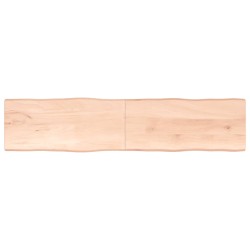 vidaXL Piano per Tavolo 220x50x(2-4) cm Rovere Non Trattato Bordi Vivi