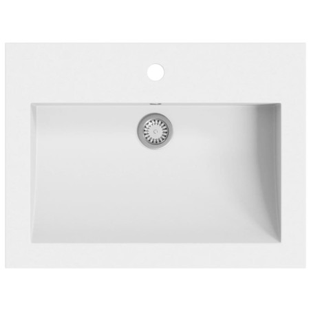 vidaXL Lavandino in Granito 600x450x120 mm Bianco