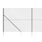vidaXL Recinzione a Rete con Picchetti Ancoraggio Antracite 2,2x10 m vidaXL Recinzione a Rete con Picchetti Ancoraggio Antracite 2,2x10 m
