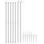 vidaXL Recinzione a Rete con Picchetti Ancoraggio Argento 2x10 m vidaXL Recinzione a Rete con Picchetti Ancoraggio Argento 2x10 m