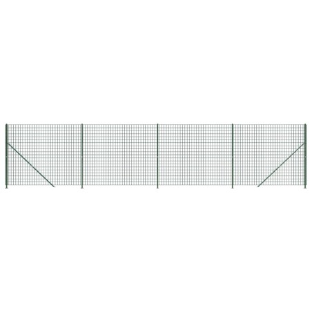 vidaXL Recinzione Metallica con Flangia Verde 2x10 m