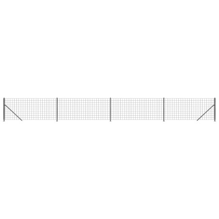 vidaXL Recinzione Metallica con Flangia Antracite 1x10 m